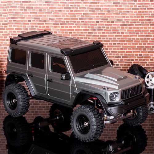 Hard Body Shell for Axial SCX30 1/30 RC Crawler ABS Plastic Body Cover with Light Bucket & Spare Tire Mount Direct Fit Replacement DIY Upgrade (Gray) - color: Gray