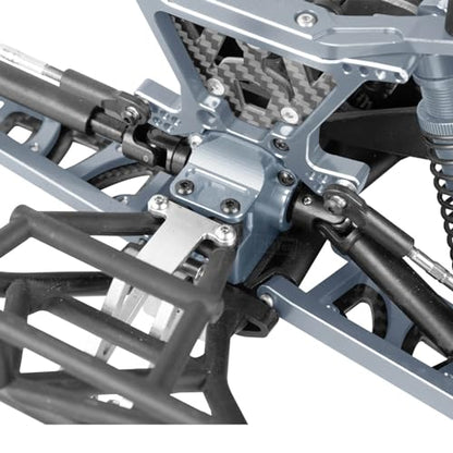 Transmission Case Gearbox Upgrades Part for 1/10 Slash/Stampede/Hoss/Rustler VXL 4X4,Aluminum Front Rear Transmission Case Gearbox Hops Ups,Titanium - color: Titanium - Upgrades
