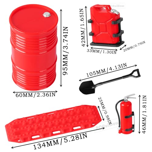 RC Upgrades Part 1/10 TRX4 TRX6 SCX10 Red cat,Luggage Net,Sleeping Bag,Luggage Bag,Luggage Case,Decorative Package,Fuel Tanks,Sand Ladder,Oil Drum,Toolbox,Style B - style: Style B-1set