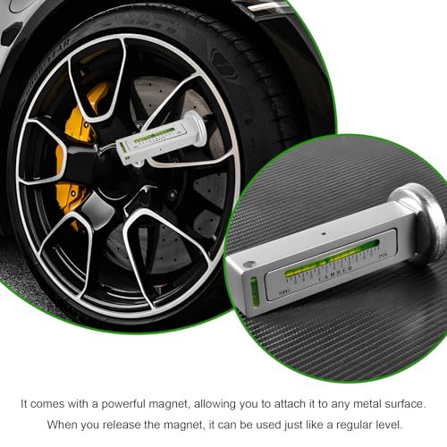 Adjustable Magnetic Gauge Tool, Automotive Wheel Hub Alignment Tools Portable Camber Gauge, Camber Castor Strut Hub Alignment Instrument Tire Repair Tool for Cars Trucks RVs