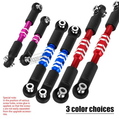 RC Aluminum Adjustable Turnbuckles Camber Links Toe Link Upgrades Part for 1/10 Senton/Granite/Vorteks 3S BLX(Mega 550).Alloy Adjustable Turnbuckles Hops Up.Pink(6PCS) - color: Pink(for 1/10)