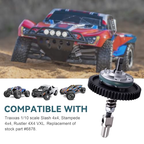 Metal Steel 6878 Differential Gear Slipper Clutch Diff Gear Spur Gear for Traxxas Slash 4X4 / Stampede 4X4 / Rustle 4X4, Replacement of 6878