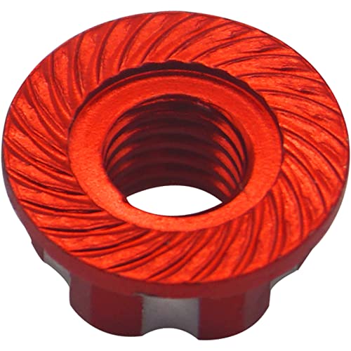 4Pcs Hexagonal Nuts, M4 Aluminum Alloy RC Wheel Hex Nuts Compatible with HSP Sakura D3 D4 1/10 RC Car (Red) - color: Red
