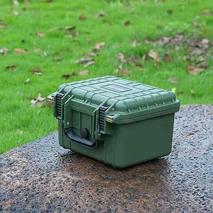 MEIJIA Portable All Weather IP67 Waterproof Camera Case,hard case with Customizable Fit Foam,Fit Use of Drones,Camera,Equipments,10.62 x9.68x6.87inches(Green) - color: Green, size: 10.62 x 9.68 x 6.87 inches