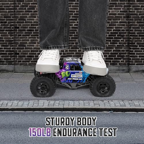 Remote Control Truck,1:12 4x4 Offroad Waterproof RC Amphibious Monster Toys | 2 Rechargeable Batteries Dual Motors Crawler Vehicle Monster Trucks for kids Adults Birthday Christmas Gift Toys - color: Blue