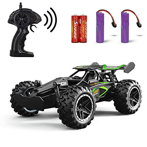 Remote Control Car, RC Cars for boys age 8-12, Toys Cars for boys age 4-7, 1:18 2.4Ghz Monster RC Truck Toys for Girls, Off Road RC Crawler Easter Basket Stuffers Gifts for Kids(Black green)