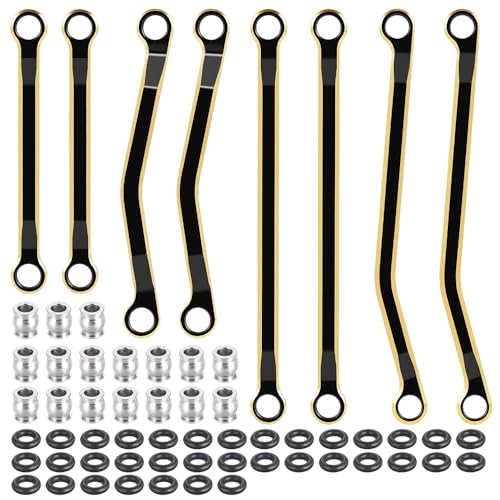MORLORDY Brass RC High Clearance Chassis Links Heighten Linkage Set for 1/18 TRX4M K10 F150 RC Crawlers Car Upgrade Part