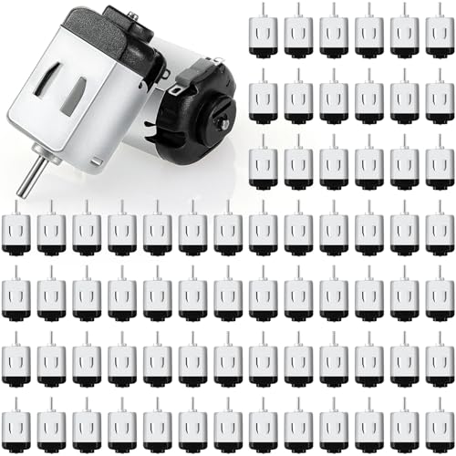 Coume 100 Pack Dc Motor 1.5-3v 23000rpm Mini Hobby Electric Motor High Speed Torque for DIY Remote Control Toy Car Experiments