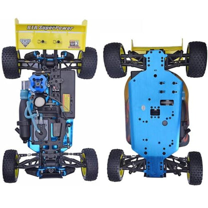 RC Car Two Speed Nitro RC Truck for Adult 1/10 75CC Oil-Powered RC Crawler Truck 90KM/H Fast 4WD Hobby Grade Racing Car Off Road Buggy Nitro Gas Power Remote Control Car RC Vehicle 94166