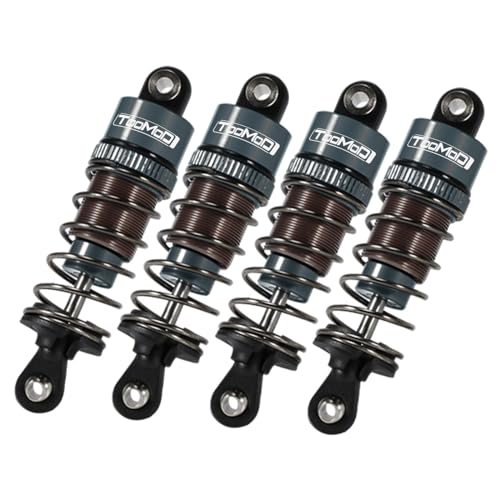 62MM Oil Shock Absorbers Upgrade Compatible with 1/10 RC Cars | Fits Tamiya TT-01/02 / Losi 1/10 / Hyper Go - Oil Damper Upgrade - Gray - color: Gray