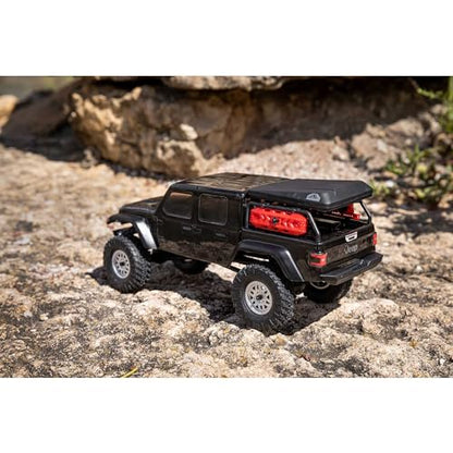 Axial SCX24 Jeep Gladiator RC Truck, Black, AXI00005V2T5 | 4 Wheel Drive, Rock Crawler, Brushed RTR, Ready-to-Run - color: Black