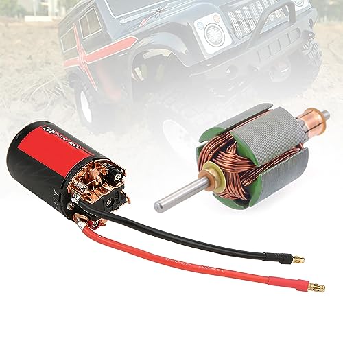 RC Crawler Brushed Motor, 8000 RPM, 5 Slot 550, Compatible with 1/10 RC Crawler, for Throttle Linear and Easy Installation