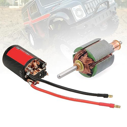 5-Slot 550 Brushed Motor 20T 0.50mm Wire High for /10 RC Crawler Replacement Accessory, Compatible with Axial Cars