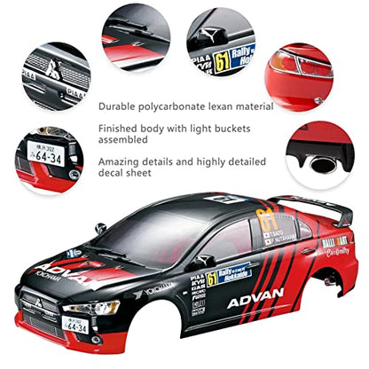 Killerbody 1/10 RC Painted Touring Racing Drift Car Body (Lancer Evolution X)