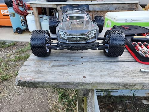 1/8 RC Off Road Racing Truck Tires And Wheels 17mm Hex Rubber Buggy Tyres OD 140mm For 1:8 Scale Monster Truck Car Arrma Typhon 6S Talion 4WD HPI HSP BAZOOKA CAMPER Kyosho TRAXXAS 4PCS (White) - color: White