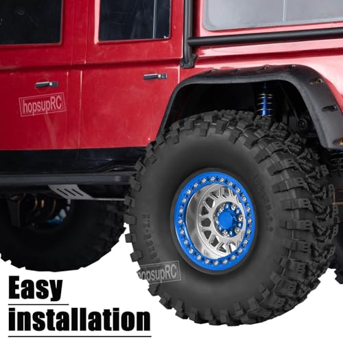 2.2 RC Wheels for 1/10 SCX10 90046 AXI03007 TRX4 TRX6 VS4-10 Gen7 Gen8 MST CFX D90,Aluminium RC Truck Tires Highway Tires 2.2" RC Wheels 2.2 Beadlock Wheel Rim RC Tires (135 * 55MM),Silver - color: Silver/4pcs