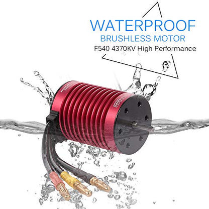 GoolRC Surpass Hobby Waterproof F540 4370KV RC Car Brushless Motor with Brushless 45A ESC for 1/10 Scale RC Car Truck Indispensable Accessory for Modification Enthusiasts