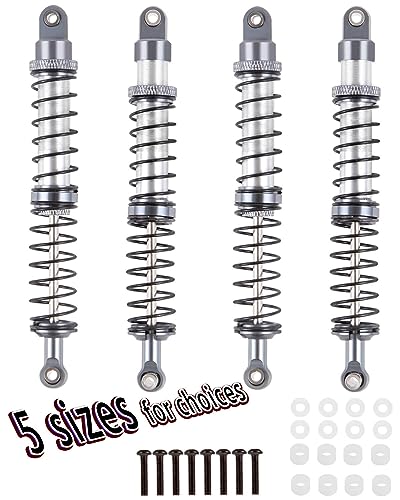 110mm 7075 RC Shocks Absorber Upgrades for 1/10 RC Hobby Cars,4PCS Aluminum Full Metal Front Rear Shocks Absorber Damper,Titanium - size: 110 MM (4.33 in)