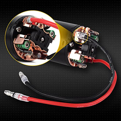 Milltrip RC Brushed Motor, ESC Combo with 540 21T Brushed Motor | 65A Waterproof Green Brushed ESC for Traxxas for Tamiya