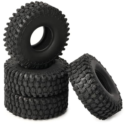 Soft 1.9 RC Crawler Tires with Foam Inserts for Traxxas TRX4 Axial SCX10 III/II Redcat Gen8 Vanquish VS4-10/H10/F10 RC4WD HPI 1/10 RC Rock Crawlers Trail Trucks RC Climbing Tyres - size: 1.9 rc crawler tires
