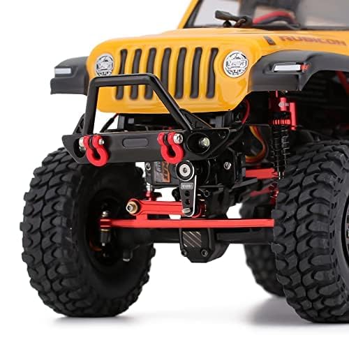 INJORA ES08MA Metal Gear Servo with Mount and Horn for SCX24 Upgrade, Black - color: Black