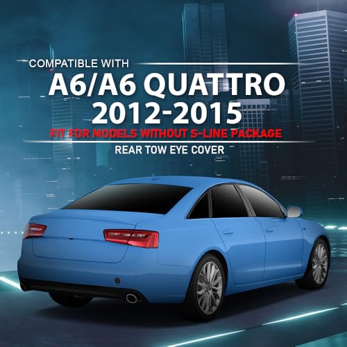 CHEDA Rear Bumper Tow Eye Cover, AU1129101 | Compatible with Audi A6 Quattro 2012-2015 4G5807441GRU