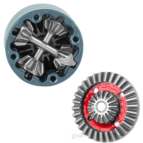 RC Front & Rear Differential Input Gear Kit Upgrades Part for 1/16 H16BM H16PL H16GT H16DR 16207 16208 16209 16210,1/14 14209 14210 14301 14303 Diff,Titanium - color: Titanium-(2pcs）