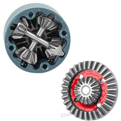 RC Front & Rear Differential Input Gear Kit Upgrades Part for 1/16 H16BM H16PL H16GT H16DR 16207 16208 16209 16210,1/14 14209 14210 14301 14303 Diff,Titanium - color: Titanium-(2pcs）