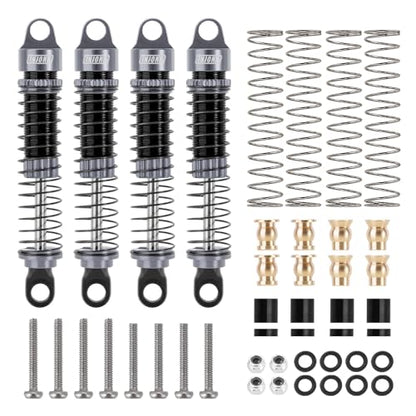 INJORA 59MM Threaded Oil Shock for 1/18 RC Redcat Ascent18 Upgrade (Grey) - color: Grey