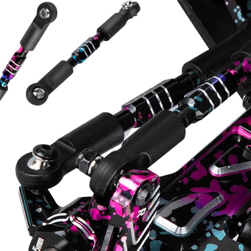 RC Upgrades Part Adjustable Turnbuckles Camber Links Toe Link for 1/10 Slash 4X4 4WD VXL.Alloy Front&Rear Link Set,Colour - color: Colour(for 1/10)