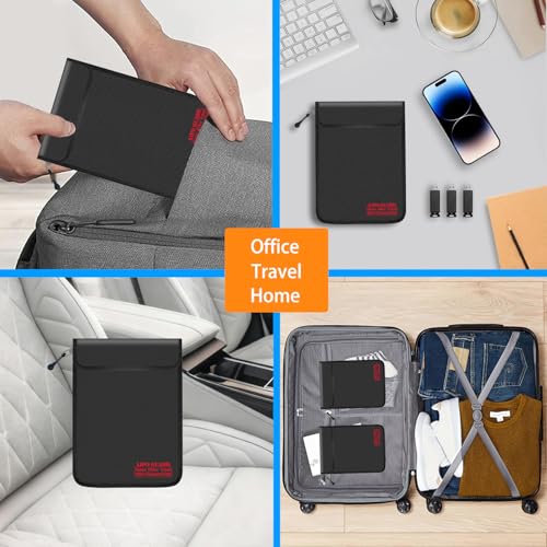 6.3"x9.85" Fireproof Lipo Safe Bag with Fireproof Zipper Fireproof Edge wrapping Fireproof wire,Home Office Travel Safe Storage for Cash Valuables Passport Power bank Lipo Battery (16 * 25cm Black) - size: 16*25cm Black