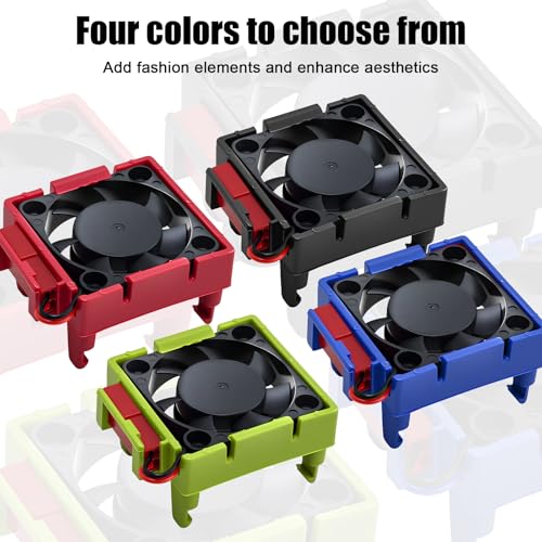 VXL-3s ESC Heat Sink Cooling Fan 28000RPM ESC Fan Heatsink for 1/8 1/10 RC Car Truck, Compatible with Traxxas Bandit/Slash/Stampede/Rustler 2WD/4X4 VXL-3s, Replace for #3340 Velineon(Green) - style: Green