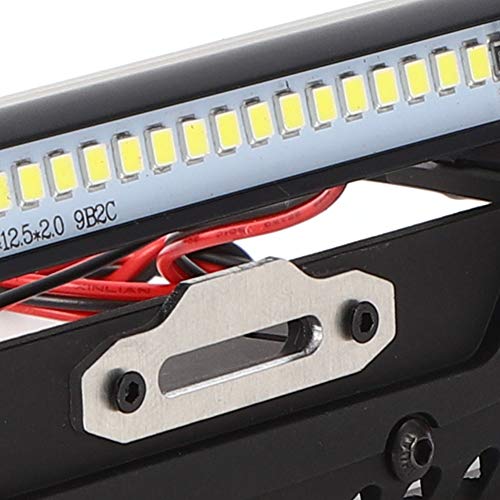 Heavy Duty Metal Anticollision Front Bumper with LED Light Bar for SCX10 90046 1 10 Scale RC Crawler Car Accessories Upgrade Parts