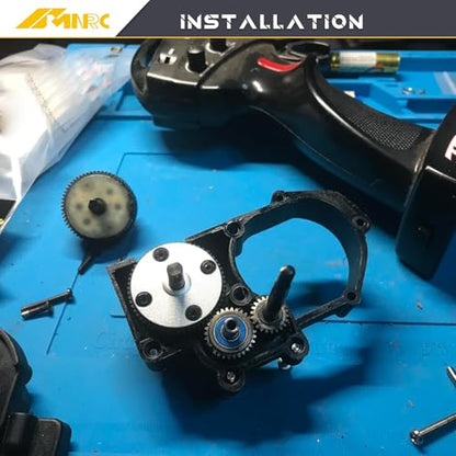 Alloy Transmission Differential Diff Gear Kit 2380 for 1/10 Slash Stampede Rustler Bandit F-150 Raptor 2WD Series Upgrade Part Black - color: Black