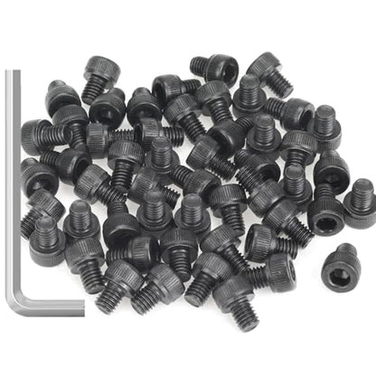 55 Pieces M5 x 6mm Socket Head Cap Screws, Thread Pitch 0.8mm, Sutemribor M5 Black Screws, 12.9 Grade Alloy Steel, Black Oxide Finish, Fully Threaded - size: M5 x 6mm, style: Socket Head