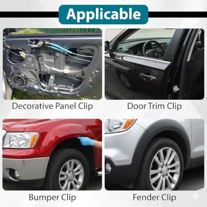 100-Piece 7mm Universal Auto Bumper Clips - Plastic Rivets and Fender Push Pins for GM, Ford, and Chrysler