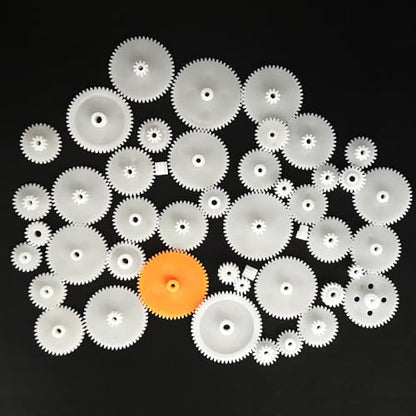 46PCS Module 0.5 Small Motor Gear Plastic Gear for DIY Model Toy RC Car Helicopter RC Toy Replacement Accessories
