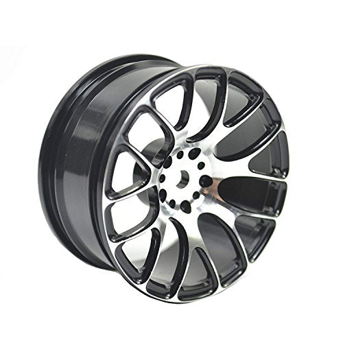 Aluminum Alloy Wheel Rims for 1:10 RC Drift On-Road Racing Car Touring Upgrade Parts (Black)