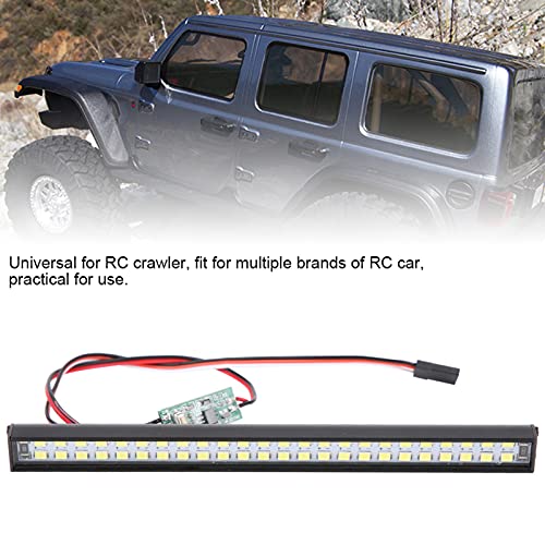 48Pcs LED RC Roof Lamp, 3Modes 147x12x11.5mm/5.8x0.5x0.5in Crawler 5V-8.4V Light Kit with Bag Screw Accessories Plastic LED Light Bar Part Accessory for, HPI Car