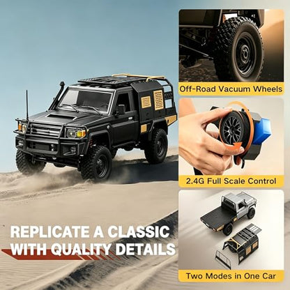 RC Rock Crawler, 2-Speed All Terrain RTR Hobby Car for Adult(Black) - color: Black