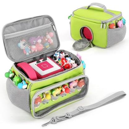 PISOSN Portable Carrying Case Compatible with Toniebox Starter Set and Tonies Figurines, Carrying Bag for Toniebox 2 & Accessories (Green) - color: Green