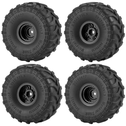 MORLORDY 1.0" Plus Wheel Tires Set 69 * 33mm for Axial SCX24 TRX4M TFMS FCX24 1/18 1/24 RC Crawler Car Upgrade Parts