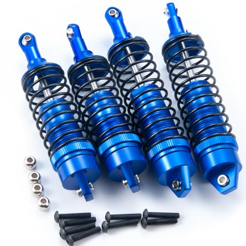 All Metal Shocks Front Rear Oil Shocks Absorber for Tra-xxas Slash 2WD Rustler 4X4 VXL Hoss Stampede Bandit Nitro Shock Absorber Damper Set 1/10 RC Upgrades Parts Replace