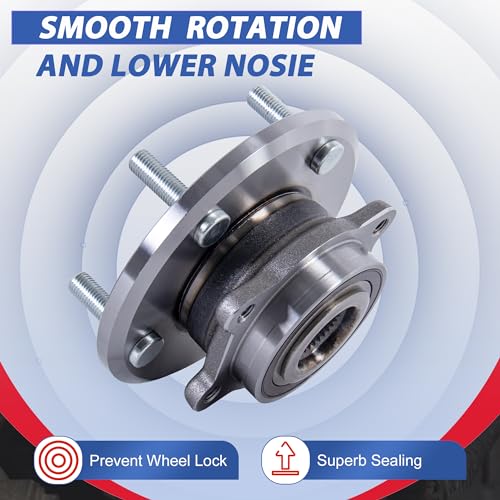 513286 Front Wheel Hub Bearing Assembly Compatible with 2009-2017 Journey | 5 Lugs Automotive Replacement Front Left Wheel Hub Assembly with Encoder ABS Compatible with 2009-2017 Dodge Journey, 1 Pack - size: 513286/1PC