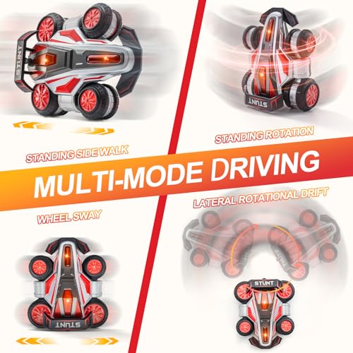 RC Car High Speed RC Stunt Car Toy as a Gift for Children | 360° Rotating RC Trucks with lights and music, High Speed Remote Control Car , upright walking cars, Toy for 6-12 Boys