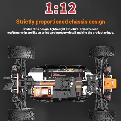 ZD Racing BX-12 1/12 Remote Control Off-Road Car Compatible with 3S Batteries, 2.4G Brushless 4WD 70KM/H RC Climbing Car Mini Electric RC Buggy Rock Crawler Toy Gift -RTR - style: ZD Racing BX-12 1/12, Blue