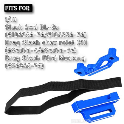 RC Alloy Battery Plate Upgrades Part for 1/10 Slash BL-2s/Drag Slash chev rolet C10/F0rd Mustang,BRCatWPark Battery Mount Plate Tray Battery Holder Mount Battery Hold-Down,(Replace #5827),Navy Blue - color: Navy Blue - (Upgrades)