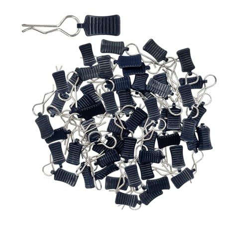 50pcs RC Body Clips with Pull Tabs Car Clips RC Clips for All 1/8 1/10 1/12 Scale Traxxas Redcat Axial Arrma HSP Redcat HPI Himoto Tamiya RC Car Truck Buggy Parts (1.2mm Rod Silver Clips and Tabs) - size: 1.2mm Rod Silver Clips and Tabs