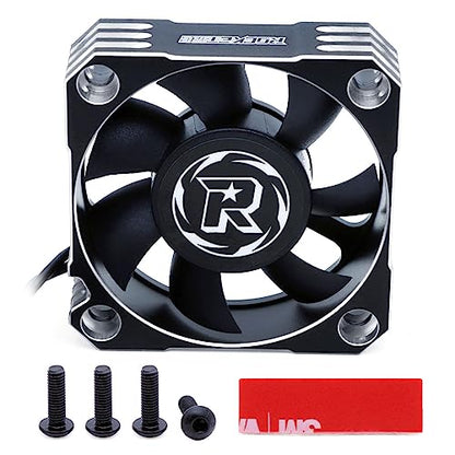 Motor Cooling Fan 50mm RC Motor Heatsink 10000RPM ESC Fan for RC Car 1/5th Scale Car Turck (Black+Silver) - style: Silver