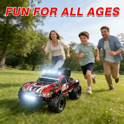1:18 4WD RC Car 25 MPH for Teens Adults Off-Road Truck | IPX4 Waterproof, Oil-Shocks, Dual 1500mAh, 80m 2.4GHz Remote, All-Terrain 4WD for Teens & Adults